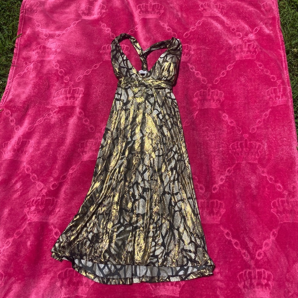 Touch 9 Flowy Gold Dress